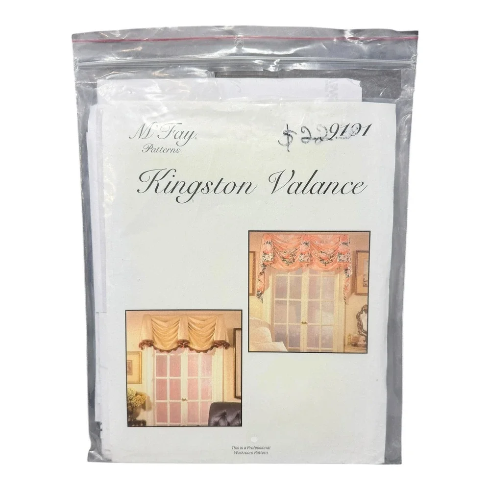 Vintage Kingston Valance Pattern 9101 M'Fay Uncut Window Treatment 1990s